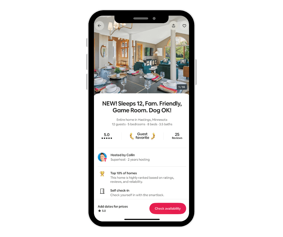 A Cohost Collin managed Airbnb listing — Superhost, top-rated